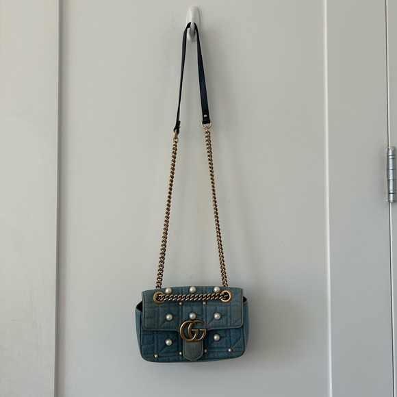 VINTAGE DENIM GUCCI BAG - Picture 5 of 9